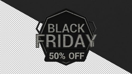 Animated Black Friday Sale 3D Badge