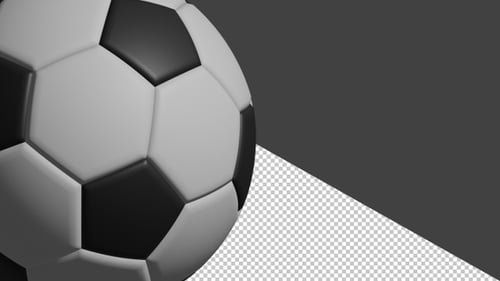 3D Rotating Soccer Ball Transition Reveal