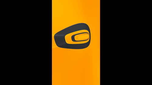 Vertical video orange and black abstract tunnel loop animation background