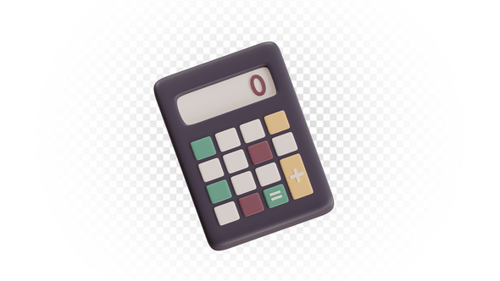 3D Animated Calculator Icon Rotation