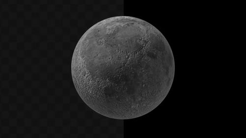 Rotierender 3D-Mond