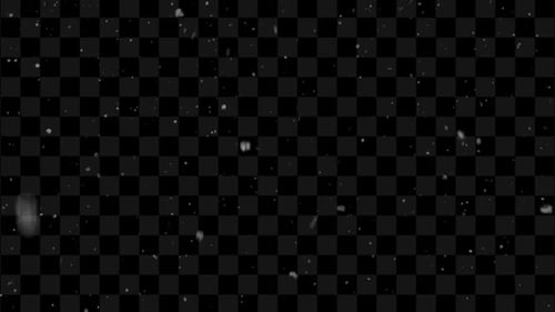 Falling Snow Flakes on Transparent Background