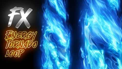 Blue Energy Fire Tornado Loop