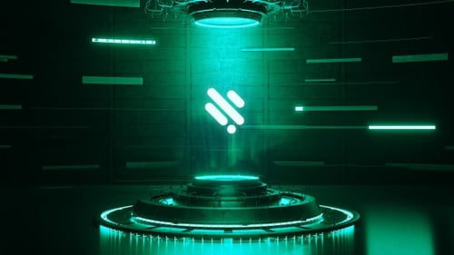 Science-Fiction-Neonlichtportal