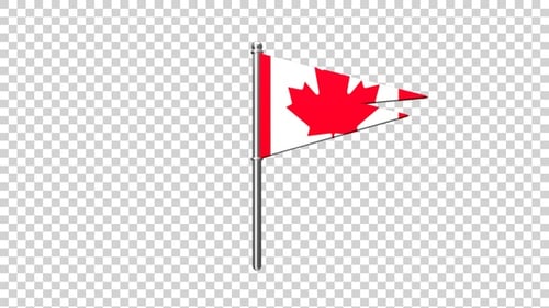 Animated Canada Flag Pin Icon
