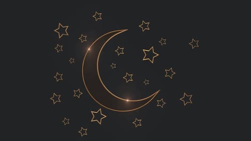Crescent Moon With Stars
