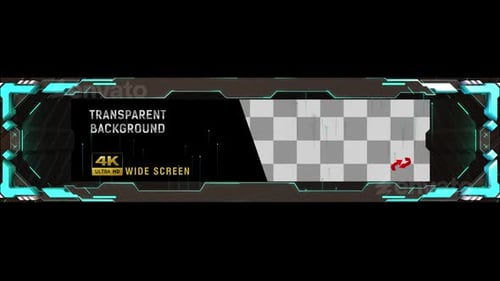 Futuristic Glowing Tech Frame Banner UI Overlay Reveal