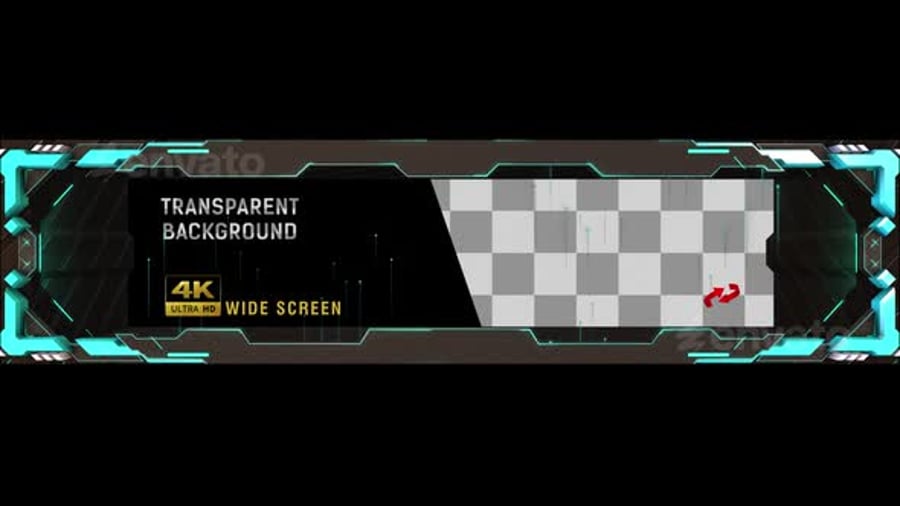 Futuristic Glowing Tech Frame Banner UI Overlay Reveal, Backgrounds ...