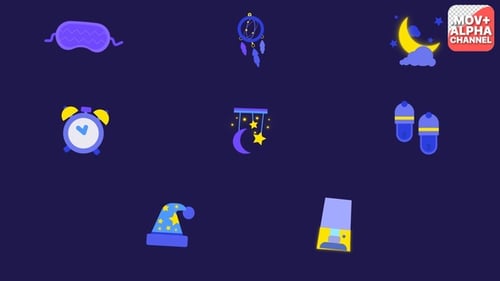 Night Sleep Icons | Motion graphics