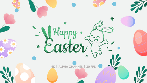 Happy Easter Text Animation