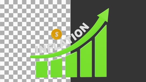 3D Inflation Up Graph | Alpha Channel