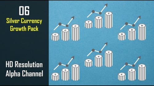 Silver Currency Growth Pack – Dollar, Rupee, Euro, Pound, Bitcoin, Yen