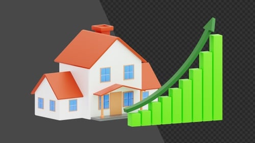 3D Real Estate Market | Alpha Channel