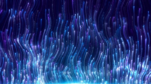 Blue Particles Stream Rise
