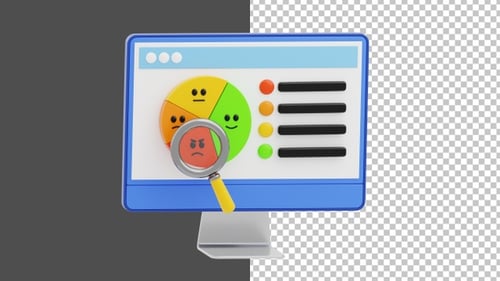 3D Animation of Sentiment Analysis | Alpha Channel