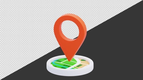 Pin de localización 3D | Alpha Channel