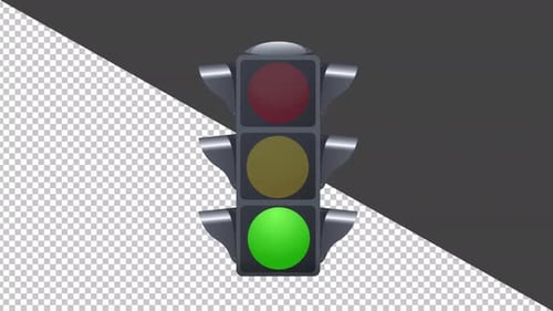 Traffic Lights alpha channel Full HD