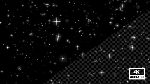 Night Sky Twinkling Stars Alpha Seamless Loop V3