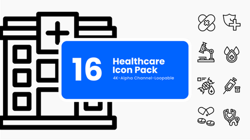 Medical Animated Icons – Hospital, Treatment, Wellness (Loopable Line Style)