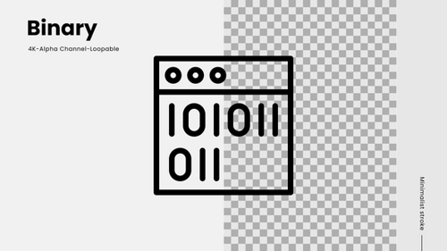 binary line icon animation