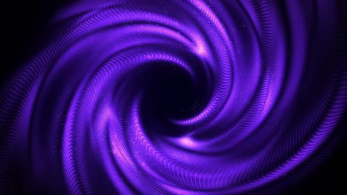 Purple Abstract Magic Flow Tunnel Background vs Particles