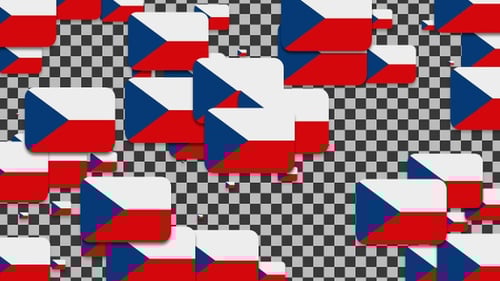 Geometric Tiling Flag Animation Reveal