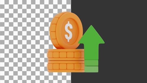 3D Animation of Investing Tips to Accelerate Your Money Growth | Alpha Channel