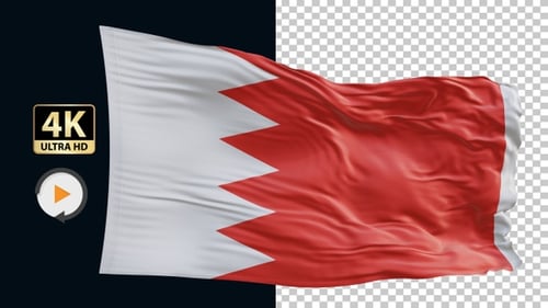 Flagge Bahrains 4K Loop Alpha