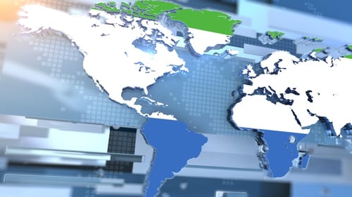 Futuristic Global Map Broadcast Opener