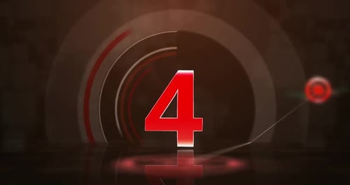 Sleek Red Countdown Timer for Video Openers