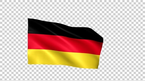 Realistic German Flag Waving Animation