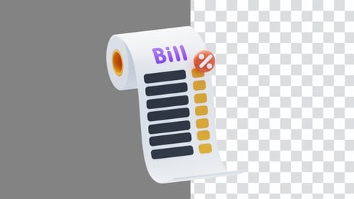 Bill 3d animation | Alpha Channel