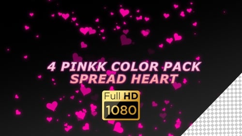 Pink Spreading Color Heart