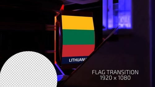 Übergang zur Flagge von Litauen
