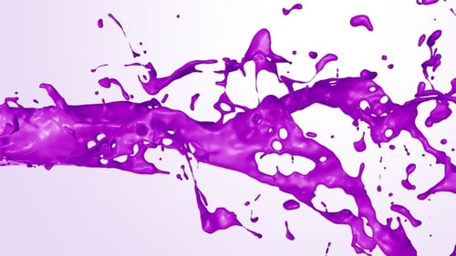 Dynamic Purple Fluid Paint Splash Transition