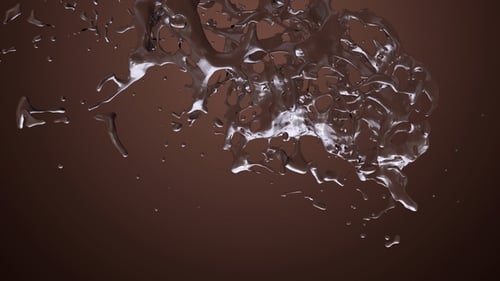 Dynamic Viscous Chocolate Liquid Splash Effect