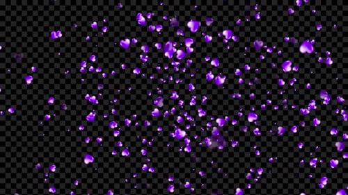 Floating Purple Hearts Love Overlay Background
