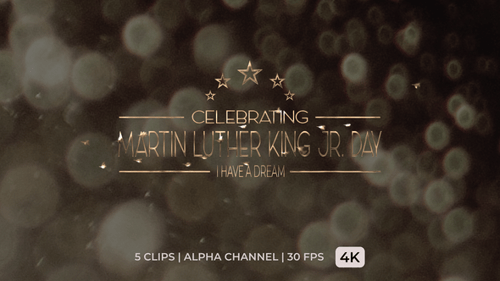 Martin Luther King Jr. Day Golden Celebration Title Animation