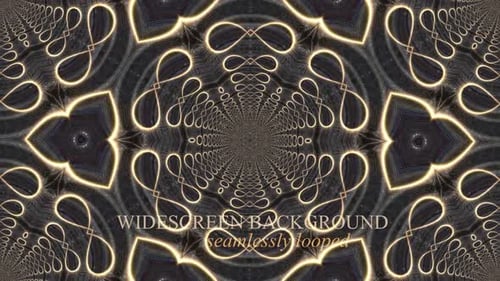 Mandala Gold Kaleido Background Loop