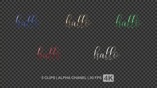 Fluid Metallic Cursive Hello Word Animation Pack