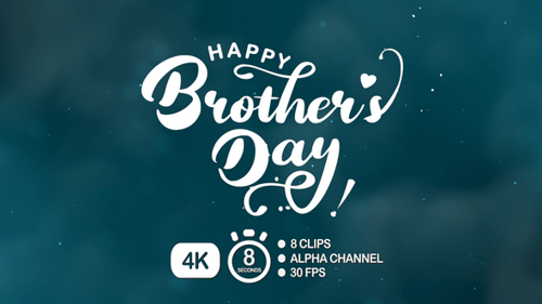 Animación de texto Feliz Día del Hermano