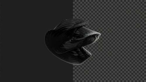 Abstract Glossy Dark Morphing 3D Shape Animation