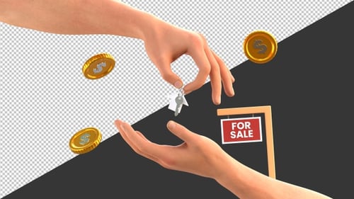 3D Real Estate Buying and Selling | Alpha Channel