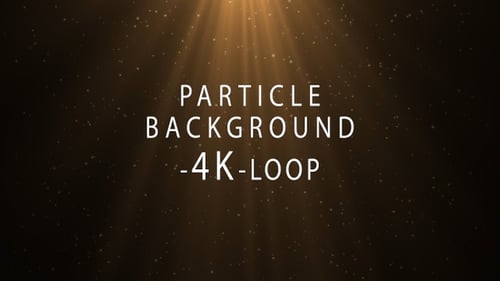 Golden Light Rays With Floating Particles Loop Background