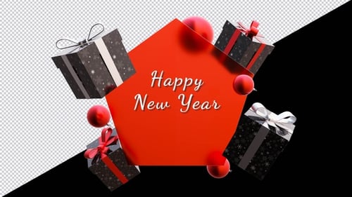 Christmas Gift Boxes and Ornaments Frame Animation