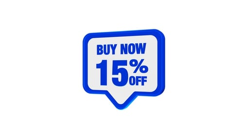 Animated 15 Percent Off Sale Promotion Tag