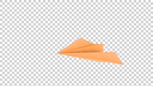 Minimalist Paper Plane Flying Across Screen Animation