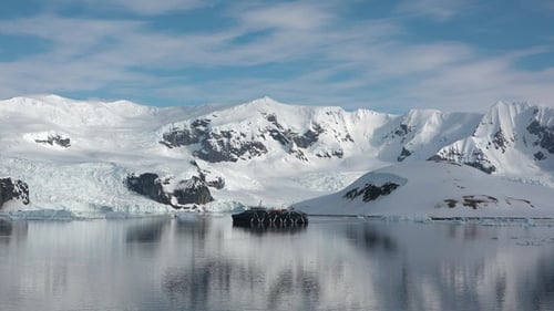 Cruise ship in the ocean. Travel on luxury large cruise ship. Journey concept. Cruise liner sailing.