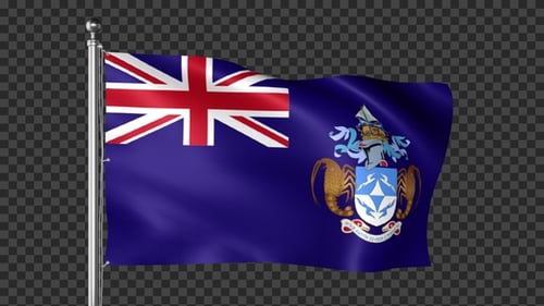 Tristan da Cunha Flag Waving Loop