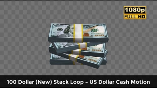 100 Dollar (New) Stack Loop – US Dollar Cash Motion